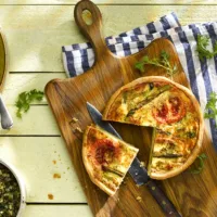 Asparagus, Broccoli & Tomato Quiche