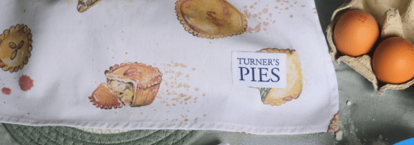 Turner's Pies Luxury 100% Cotton Tea Towel